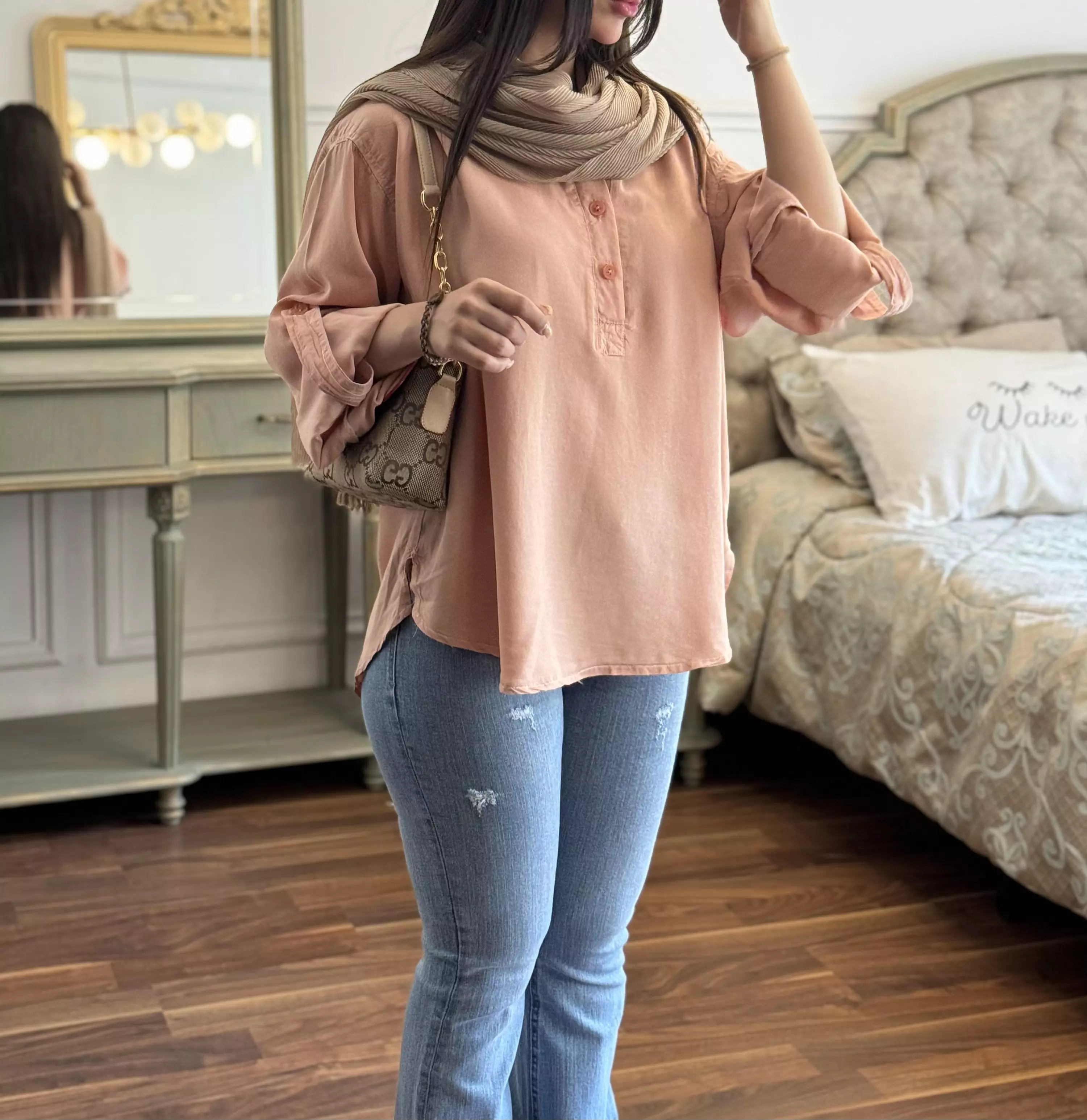 شومیز جلوبسته سیلک