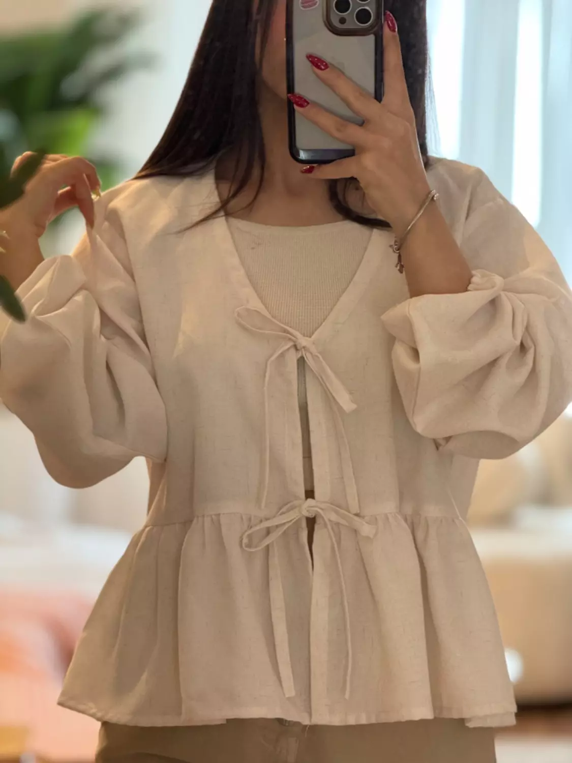 شومیز لینن عروسکی