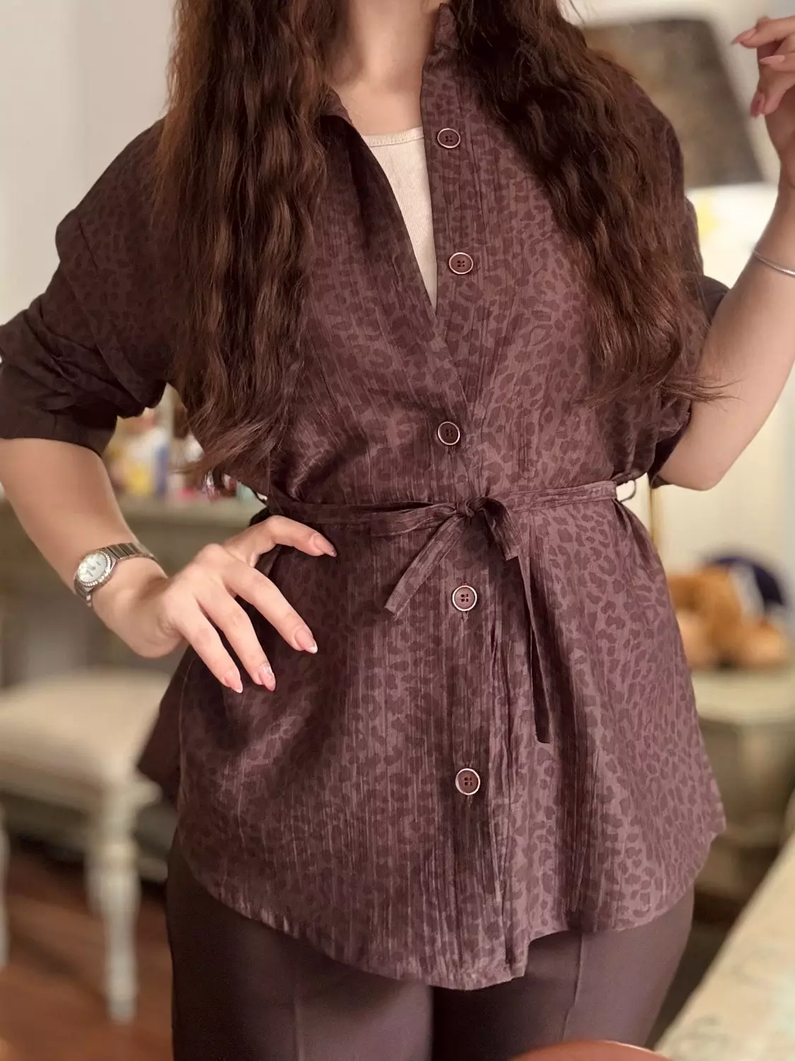 شومیز پلنگی دلنیا