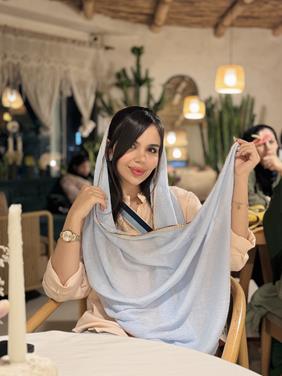 شال لبه رنگی شاین