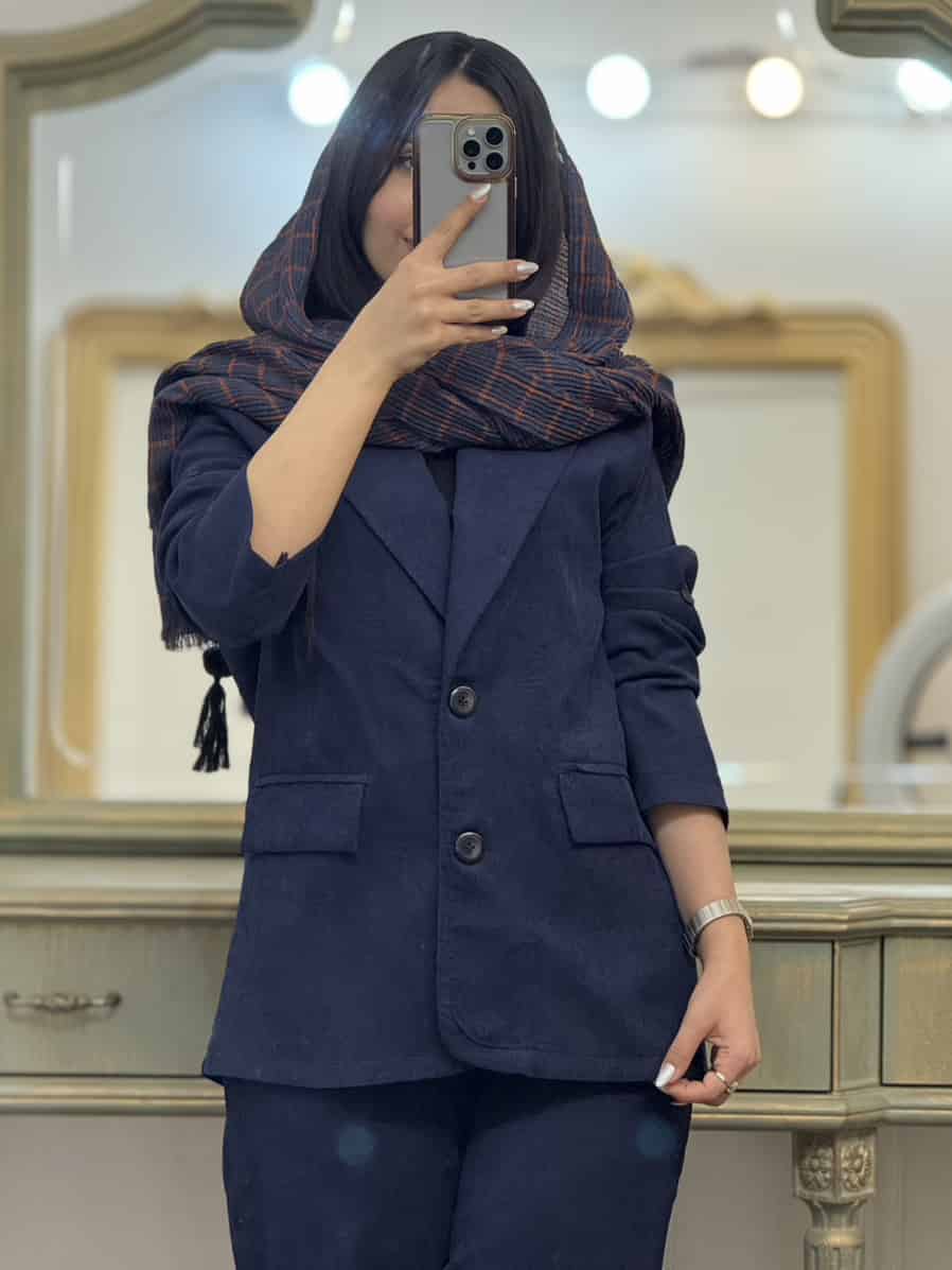 کت شلوار مخمل کبریتی